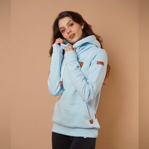 Wanakome Artemis Sky Blue Hoodie Size Small